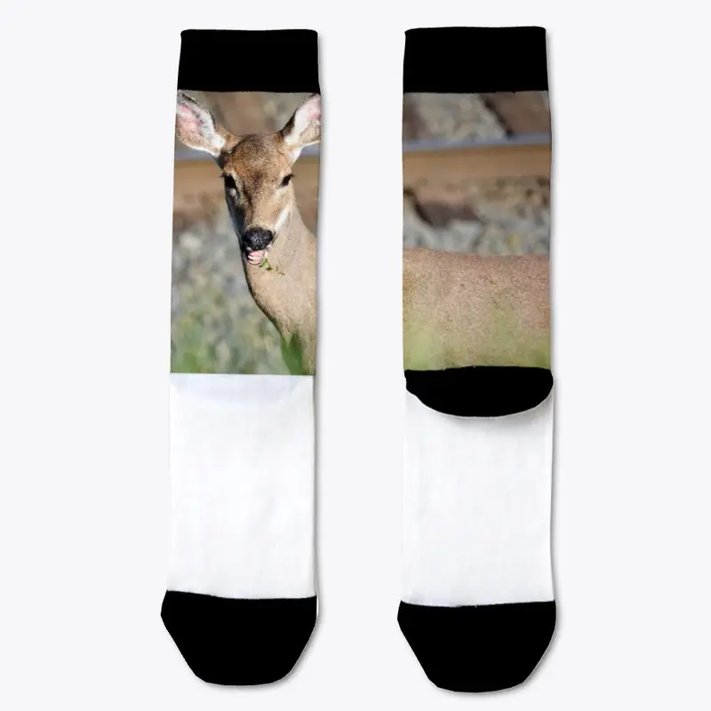 Oh Deer Railroad Socks