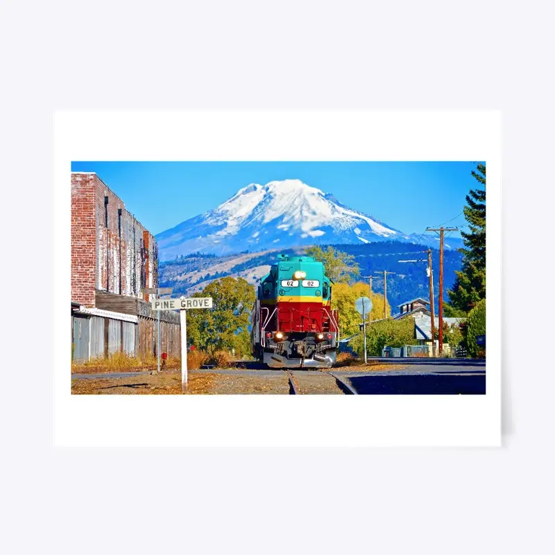 Mount Adams Train Poster